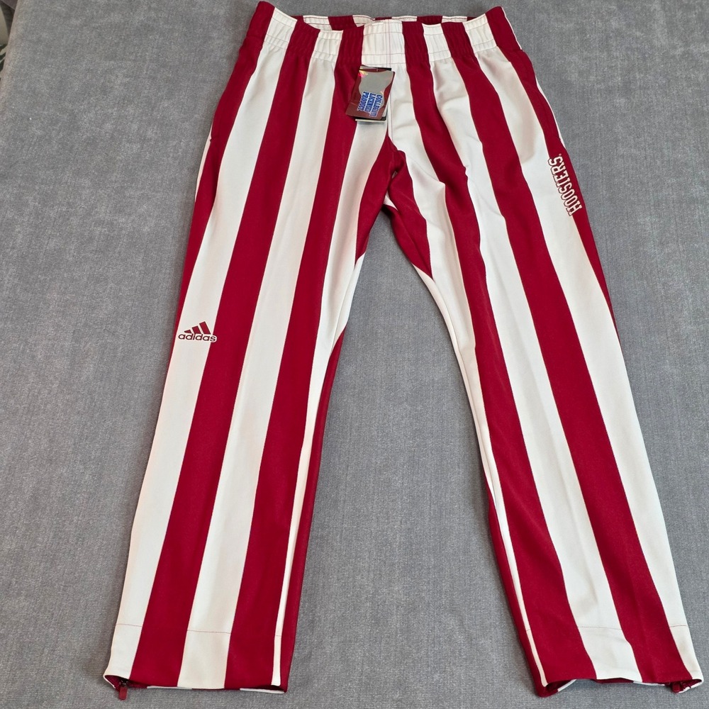 Adidas Indiana Hoosiers Warmup Pants Mens Medium Red White Candy Stripes NWT IU